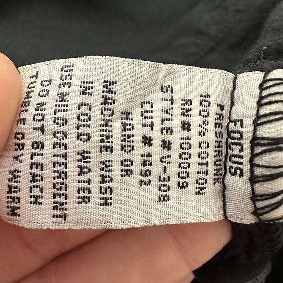 Focus Casual Life Shirt Top Womens Medium Black Gauze Minimalist Pockets Boxy - Picture 8 of 12